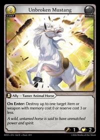 Unbroken Mustang - Grand Archive TCG Radiant Origins trading card