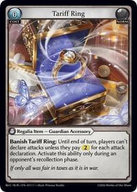 Tariff Ring - Grand Archive TCG Mordred Re: Collection, Aurelian Regent trading card
