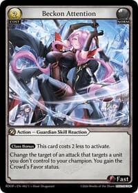 Beckon Attention - Grand Archive TCG Radiant Origins: Pantheon trading card