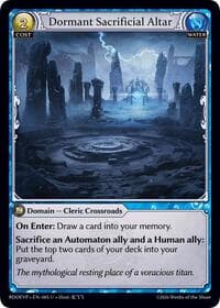 Dormant Sacrificial Altar - Grand Archive TCG Radiant Origins Event Pack trading card