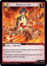 Reduce to Ash - Grand Archive TCG Radiant Origins Event Pack trading card