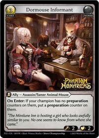 Dormouse Informant - Grand Archive TCG Promotional Cards trading card