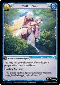 Will to Save - Grand Archive TCG Promotional Cards trading card