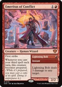 Emeritus of Conflict - Magic: The Gathering Promo Pack: Secrets of Strixhaven trading card