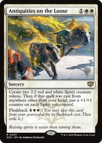 Antiquities on the Loose - Magic: The Gathering Promo Pack: Secrets of Strixhaven trading card