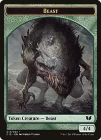Beast // Snake (017) Double-Sided Token from Commander 2015