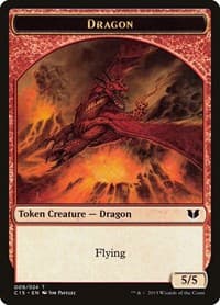 Dragon // Dragon Double-Sided Token from Commander 2015