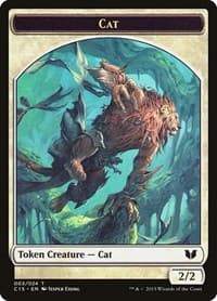 Cat // Zombie Double-Sided Token from Commander 2015