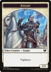 Knight (005) // Spirit (023) Double-Sided Token from Commander 2015