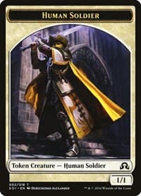 Human Soldier Token from Shadows over Innistrad