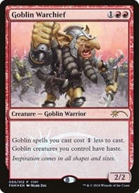 Goblin Warchief (2016) from FNM Promos