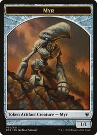 Myr // Bird (002) Double-Sided Token from Commander 2016