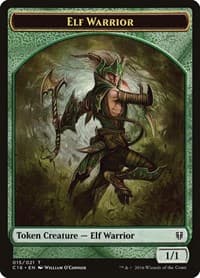 Elf Warrior // Zombie Double-Sided Token from Commander 2016