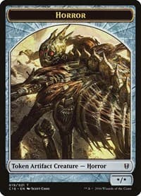 Horror // Thopter Double-Sided Token from Commander 2016