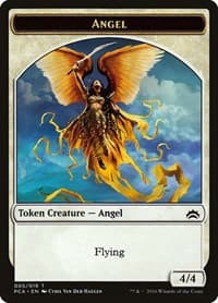 Angel // Saproling Double-Sided Token from Planechase Anthology