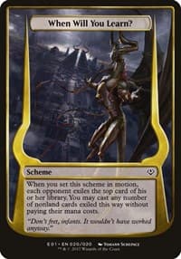 When Will You Learn? (Archenemy: Nicol Bolas) from Oversize Cards