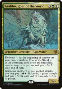 Arahbo, Roar of the World (Commander 2017) from Oversize Cards