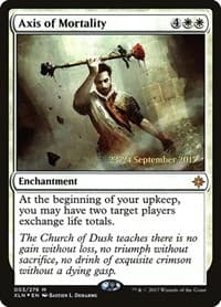 Axis of Mortality from Prerelease Cards