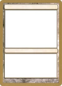 2004 World Championship Blank Card from World Championship Decks