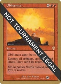 Obliterate - 2001 Jan Tomcani (INV) (SB) from World Championship Decks