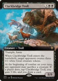 Clackbridge Troll (Extended Art) from Throne of Eldraine