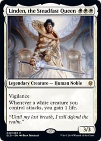 Linden, the Steadfast Queen from Promo Pack: Throne of Eldraine