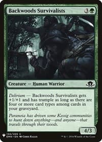 Backwoods Survivalists from The List Reprints