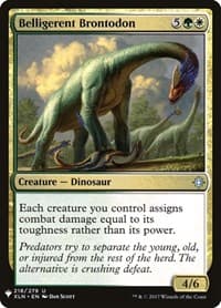 Belligerent Brontodon from The List Reprints