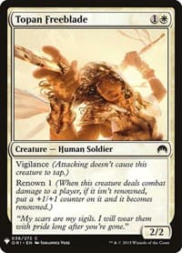 Topan Freeblade from The List Reprints