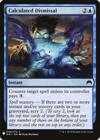 Calculated Dismissal from The List Reprints