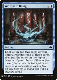 Write into Being from The List Reprints