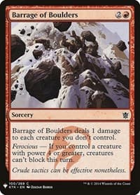 Barrage of Boulders from The List Reprints
