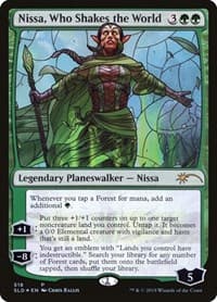 Nissa, Who Shakes the World (Stained Glass) from Secret Lair Drop Series