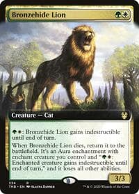 Bronzehide Lion (Extended Art) from Theros Beyond Death