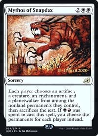 Mythos of Snapdax from Prerelease Cards