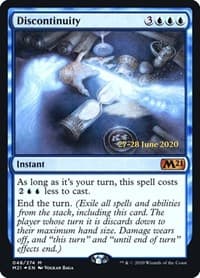 Discontinuity from Prerelease Cards