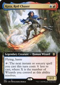 Kaza, Roil Chaser (Extended Art) from Zendikar Rising