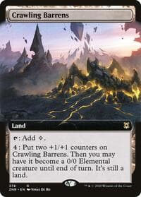 Crawling Barrens (Extended Art) from Zendikar Rising