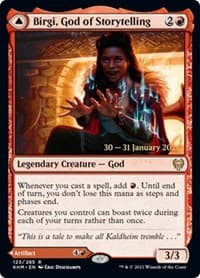 Birgi, God of Storytelling from Prerelease Cards