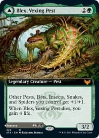Blex, Vexing Pest (Extended Art) from Strixhaven: School of Mages