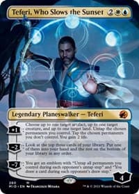 Teferi, Who Slows the Sunset (Borderless) from Innistrad: Midnight Hunt