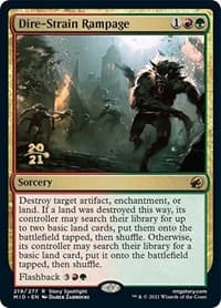 Dire-Strain Rampage from Prerelease Cards