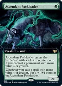 Ascendant Packleader (Extended Art) from Innistrad: Crimson Vow