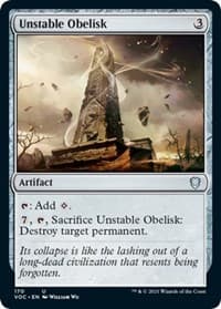 Unstable Obelisk from Commander: Innistrad: Crimson Vow
