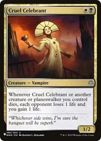 Cruel Celebrant from The List Reprints