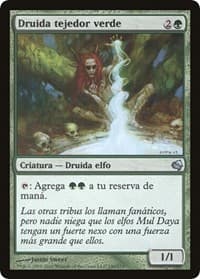 Greenweaver Druid (Spanish) - "Druida tejedor verde" from Magic Encyclopedia 2011 (Salvat)