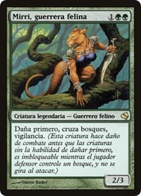 Mirri, Cat Warrior (Spanish) - "Mirri, guerrera felina" from Magic Encyclopedia 2011 (Salvat)