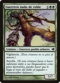 Oakgnarl Warrior (Spanish) - "Guerrero nudo de roble" from Magic Encyclopedia 2011 (Salvat)