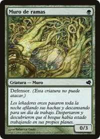 Wall of Wood (Spanish) - "Muro de ramas" from Magic Encyclopedia 2011 (Salvat)