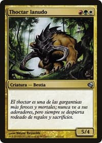 Woolly Thoctar (Spanish) - "Thoctar lanudo" from Magic Encyclopedia 2011 (Salvat)